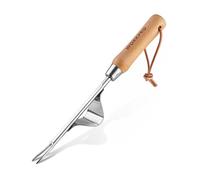 WORKPRO Estirpatore Erbacce Manuale in Acciaio Inossidabile e Legno di Faggio con Punta Vaffilata e Azione di Leva, Strumento Efficiente per Estirpare Erbacce, Utile Attrezzo da Giardino