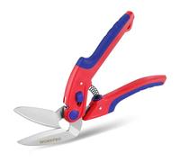 WORKPRO Forbici da Tappeto, Forbici Angolate Multiuso ad Alte Prestazioni da 250 mm, Lama Dentata per Tappeti, Forbici Industriali per Pelle e Cartone