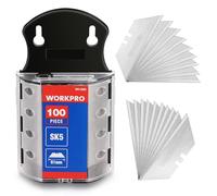 WORKPRO Lame di Ricambio per Cutter in Dispenser 100 Pezzi SK5 Acciaio Heavy Duty