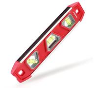 WORKPRO Livella Torpedo Magnetica da 23cm, Livella a Bolla Misurazione Orizzontale/Verticale/45 °, Leggibile Frontale e Laterale, Ottimo per Costruttori Professionisti e Fai-da-te
