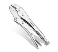 WORKPRO Locking Pliers, 4-inch Curved Jaw Vice Grips pliers, Chromium-Vanadium Steel Locking Pliers with Wire Cutter, Locking Adjustable Vise Grips for Clamping Twisting Welding