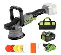 WORKPRO Lucidatrice per Auto 20V, Lucidatrice Orbitale a Doppia Azione, 7 Velocità (2000-5000 Giri/Min), Impugnatura a D Rimovibile, con Borsa, per Lucidare Auto, Pavimenti, Piastrelle, Mobili