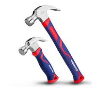 WORKPRO Martello da Carpentiere da 2 Pezzi, 720 g e 340 g, Martello Piccolo con Funzione Artiglio, Impugnatura Ergonomica e Antiscivolo, per Lavorazione del Legno, Ristrutturazioni