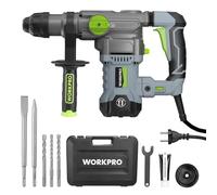 WORKPRO Martello Perforatore da 1500W, SDS Plus Mandrino, 4 Funzioni,0-930rpm