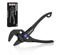 WORKPRO Mini Pinza Chiave da 100 mm, Chiave Regolabile ad Alta Resistenza, Morso Parallelo, Apertura Massima 20 mm, Strumento EDC Compatto per Spazi Ristretti, Nero
