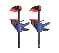 WORKPRO Morsetti da Falegname 2 Pezzi, Set di Morsetti per Legno a sgancio rapido da 150 mm per il Serraggio e l'allungamento, Morsetti a barra Serraggio 68 kg, Fissaggio del Legno con una Sola Mano