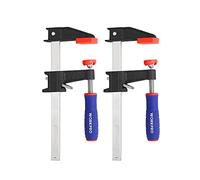 WORKPRO Morsetto da Falegname 2 Pezzi, Morse per Legno a Sgancio Rapido, Larghezza di Serraggio 150mm, Forza di Serraggio Massima 272kg