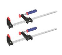 WORKPRO Morsetto da Falegname 2 Pezzi, Morse per Legno a Sgancio Rapido, Larghezza di Serraggio 300mm, Forza di Serraggio Massima 272kg, Adatto a Falegnami Professionisti e Fai da Te