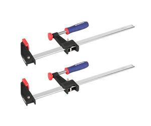 WORKPRO Morsetto da Falegname 2 Pezzi, Morse per Legno a Sgancio Rapido, Larghezza di Serraggio 300mm, Forza di Serraggio Massima 272kg, Adatto a Falegnami Professionisti e Fai da Te