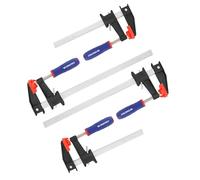 WORKPRO Morsetto da Falegname 4 Pezzi, Morse per Legno a Sgancio Rapido, Larghezza di Serraggio 150/300mm, Forza di Serraggio Massima 272kg, Adatto a Falegnami Professionisti e Fai da Te