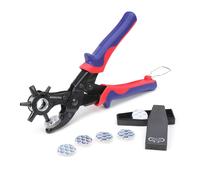 WORKPRO Pinza Fustellatrice, Pinza Perforatrice a Fustella per Cuoio e Cinture,