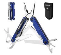 WORKPRO Pinza Multifunzione, Pinza Multiuso 18 in 1 con Borsa, Strumento Multifunzionale Pieghevole in Acciaio Inossidabile con Pinza Lima per Cacciavite per Campeggio, Blu