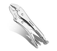 WORKPRO Pinze di bloccaggio, 17,8 cm, pinze di bloccaggio con ganasce curve, pinze di bloccaggio in acciaio al cromo vanadio con tagliafili, impugnature regolabili di bloccaggio per serraggio torsione