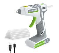 WORKPRO Pistola Colla a Caldo a Batteria 7,2V, Pistola per Colla a Caldo Ricaricabile con 20 Stick di Colla 7 x 100mm e Cavo di Tipo C, Ottimo per Fai-da-te, Artigianato e Riparazioni Rapide