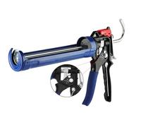 WORKPRO Pistola Silicone per Cartucce Fino a 310ml, Rotazione 360°, con Rapporto di Spinta 9:1 e 18:1, Adatto per Adesivi Edili, Acrilici e Siliconici ecc