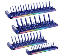 WORKPRO Porta Bussole,Organizer metriche per Prese da 1/4, 3/8, 1/2, Vassoio Por