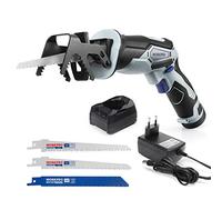 WORKPRO Sega a Gattuccio a Batteria 12V, Universale Con 2000mAh, Velocità Variabile, Ricarica Rapida 1 Ora, 3 Lame per Tagliare Legno, Metallo