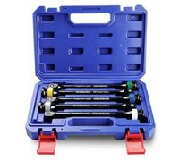 WORKPRO Set 5 Prolunghe per Chiave a Impulso 1/2" con Limitatore di Coppia | Compatibili con Chiave a Cricchetto, Acciaio CR-MO, Lunghezza 20 cm, 90-190 Nm, con Astuccio di Riposizionamento