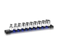 WORKPRO Set Chiavi a Bussola 3/8",10 Pezzi, Inserti Esagonali 7-17 mm in Acciaio