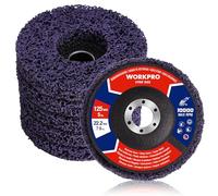 WORKPRO Set da 6 Dischi Abrasivi 125 mm per Smerigliatrice Angolare, Dischi di Pulizia Grossolana per la Rimozione di Ruggine e Vernice, Dischi per Smerigliatrice per Lavori di Sgrossatura