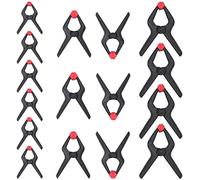 WORKPRO Set di 16 morsetti a molla in plastica resistente in nylon, morsetti per fotografia, teloni, artigianato, giardino, patio, 6-1/2 pollici x 4 pezzi, 4-1/2 pollici x 6 pezzi, 3-3/8 pollici x 6