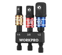 WORKPRO Set di 3 Adattatori per Bussole a Impatto