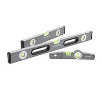 WORKPRO Set di 3 livelle a bolla d'aria (22,9 cm, 40,6 cm, 61 cm), W002900A, grigio