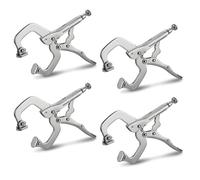WORKPRO Set di 4 morsetti a C da 15,2 cm con cuscinetti girevoli, resistenti e regolabili, per la lavorazione del legno, la lavorazione dei metalli, la riparazione dell'auto e