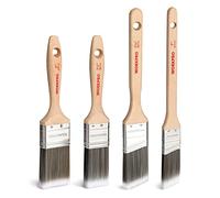 WORKPRO Set di 4 Pennelli per Pittura Professionali con Manico in Legno Res