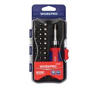 WORKPRO Set di cacciaviti con impugnatura a cricchetto, 38 pezzi, 19 x 9,5 x 9,5 mm