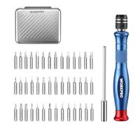 WORKPRO Set di cacciaviti di precisione 44 in 1, cacciavite manuale a penna, 42 punte per cacciavite piccole in acciaio S2, ideali per occhiali, orologi, laptop, telefono, gioielli