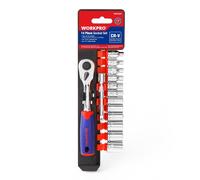WORKPRO Set di Chiavie a Cricchetto 1/4", Chiavi a Bussola 72 Denti 14 Pezzi, co