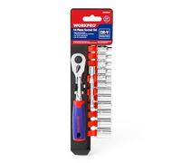WORKPRO Set di Chiavie a Cricchetto 1/4", Chiavi a Bussola 72 Denti 14 Pezzi, con Sgancio Rapido e Barra di Estensione