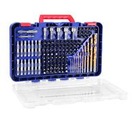 WORKPRO Set di punte per trapano, 120 pezzi, set di punte per avvitatore a percussione e set di punte per avvitamento e foratura di legno e metallo, con custodia, gambo esagonale da 1/4"