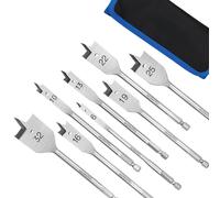 WORKPRO Set Punte da Trapano Piatte da 8 Pezzi, Attacco Esagonale da 1/4", 6 mm/