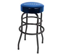 WORKPRO Sgabello da garage per officine, sgabello da garage in acciaio resistente, sedile girevole con rivestimento in polvere nera e poggiapiedi