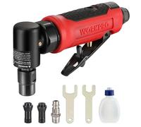 WORKPRO Smerigliatrice Pneumatica Angolare, Smerigliatrice Angolare ad Aria Compressa 6,3mm, Pressione Massima 6.3 bar, 20000 giri/min, Include Colletto da 3mm e 6mm