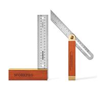 WORKPRO Squadrette da Carpenteri 2 Pezzi, Squadra da Falegname con Lama in Acciaio Inossidabile da 200mm/230mm