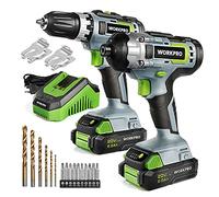 WORKPRO Trapano Avvitatore a Batteria 20V, 2 Velocità, 130Nm, a Impulsi, 2 X 2,0Ah Batterie, Caricatore Rapido, 21 Accessori