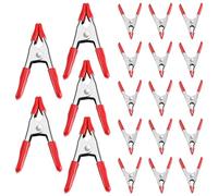 WORKPRO W001401A - Morsetti a molla in metallo con impugnatura rivestita in gomma, per bancarelle del mercato, 20 pezzi, colore: rosso