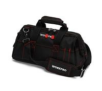 WORKPRO W081022A, borsa porta attrezzi con apertura larga, 40,6 cm, con base in gomma impermeabile, 40,6 cm, nero