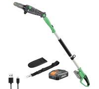 WORKPROX Potatore Telescopico su Asta 20V per la Potatura di Rami Alti, Motosega a Batteria 4,0Ah, Estensione fino a 4,5 m, Lama da 20 cm, Angolazione Regolabile, Lubrificazione Automatica