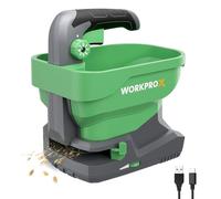 WORKPROX Seminatrice Universale a Batteria da 7,2 V con 8 Flussi, 6 Velocità e Larghezza di Proiezione Regolabile, Seminatrice Prato per Semi, Spargisale Fertilizzanti e Sale Antighiaccio