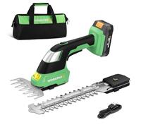 WORKPROX Tagliasiepi a Batteria 20V, 2-in-1 Forbici a Batteria con 2 lame da 2Ah con funzione PowerBank e cavo di ricarica di tipo C, tagliaerba elettrico Per diserbare, potare gli alberi