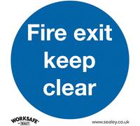 Sealey Obbligatorio Sicurezza Insegna - Fire Exit Keep Clear - Rigido Plastica