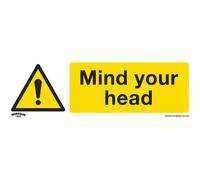 Sealey Avvertimento Sicurezza Insegna - Mind Your Head - Vinile Autoadesivo -