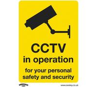 Worksafe SS40V10 Avvertimento Sicurezza Segno - Tvcc - Vinile Autoadesivo -
