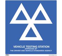 Sealey Avvertimento Sicurezza Insegna - Mot Test Stazione - Alluminio Misto