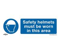Worksafe SS8P10 Segno Sicurezza Caschi Deve Essere Worn IN Questa Area Plastica
