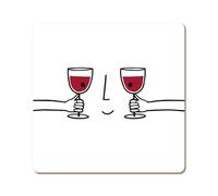 Workshop grafico divertente sottobicchiere in sughero | Vino Viso, Colorato